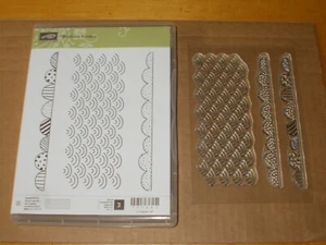 Stampin'Up! BOUTIQUE BORDERS photopolymer set 3 stamps NEW - Picture 1 of 2