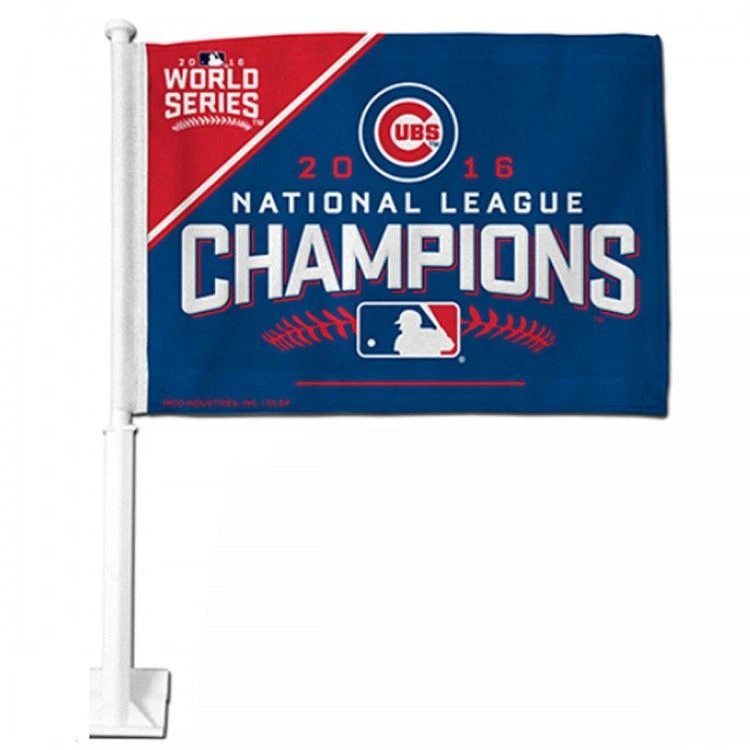 MLB Chicago Cubs Car Flag, NEW (2016 National League Champions) - Image 1 of 1