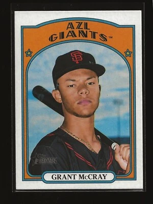 GRANT MCCRAY  2021 Topps Heritage Minor League Base Card AZL Giants (#100) - Image 1 of 2