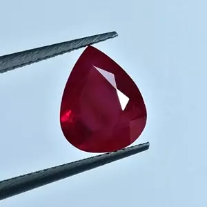 1.02ct Natural Burma ruby top red pear cut luster gem only heated-No Glass fill - Picture 1 of 4
