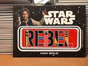 Star Wars Topps Rise Of Skywalker Blaster Parche Base Poe Han Solo - Imagen 1 de 2
