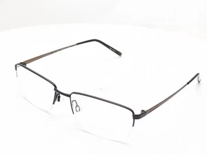 Charmant CH11441 BK Rectangle Black Bronze Half Rim Mens Eyeglasses 54mm - Picture 1 of 6