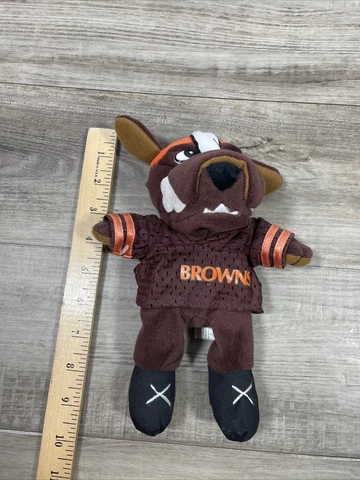 RARE Collectible 1998 NFL Cleveland Browns Dawg Pound "CB" Dog Plush Toy Cover