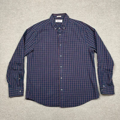 Camisa para hombre Penguin talla XL multicolor con botones manga larga cuello a cuadros Foto 1 de 4