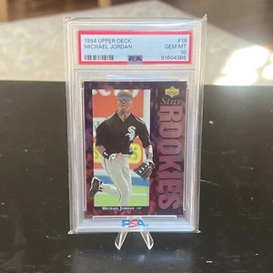 Michael Jordan RC 1994 Upper Deck Star Rookies #19 White Sox GIOCO PERFETTO COME NUOVO PSA 10 - Foto 1 di 2