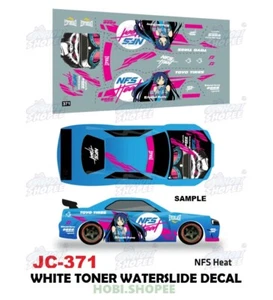 Calcomanías de tobogán acuático de tóner blanco JC-9371 NFS calor 1:64 Hot Wheels - Imagen 1 de 4