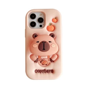3D Cute Capybara Silicone Phone Case Cover for iPhone 11 12 13 14 15 16 Pro Max - Imagen 1 de 15