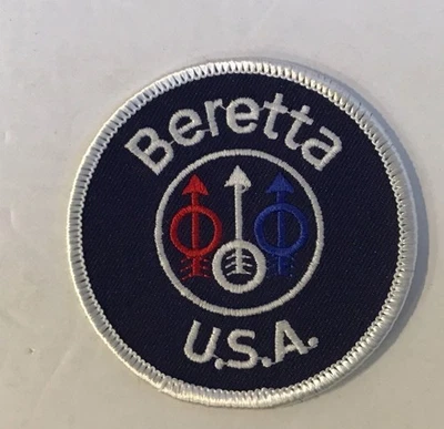 Parche bordado con logotipo de armas de fuego Beretta EE. UU. coser vintage nuevo stock antiguo Foto 1 de 3