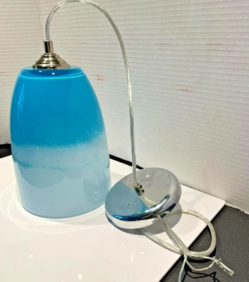 Lámpara Colgante Contemporánea y Playa Azul y Blanco 10" Largo Foto 1 de 4