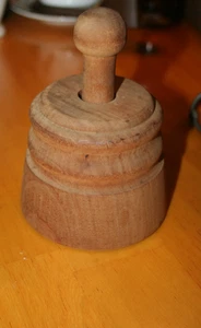 Vintage Wooden Butter Mold Press Starburst/Flower (not sure) - Picture 1 of 4