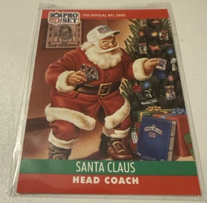 SANTA CLAUS 1990 Pro Set NFL Football - "HEAD COACH" Insert Card #1990 VGC - Picture 1 of 2