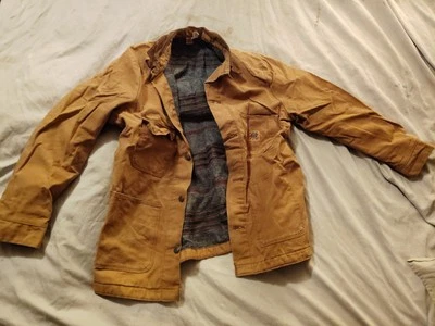 Chaqueta vintage forrada con manta de lona Big Ben Chore marrón talla 44 Foto 1 de 4