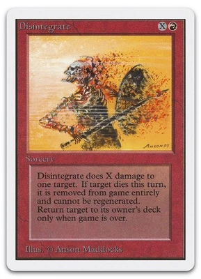 Disintegrate (LP) Unlimited Edition 2ED Magic MTG - Image 1 of 2