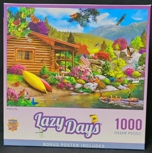 Master Pieces 1000 Piece Jigsaw Puzzle Lazy Days Free To Fly - Picture 1 of 2