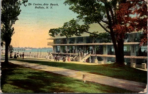 The Casino Erie Beach Buffalo New York NY Posted Antique Postcard 1916 - Picture 1 of 2