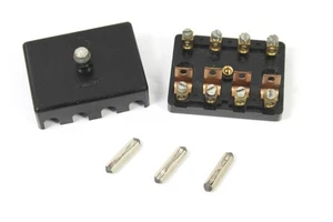 Vintage German 6-Way Fuse Block Junction Box + Fuses Bakelite Type Classic Car - Picture 1 of 20