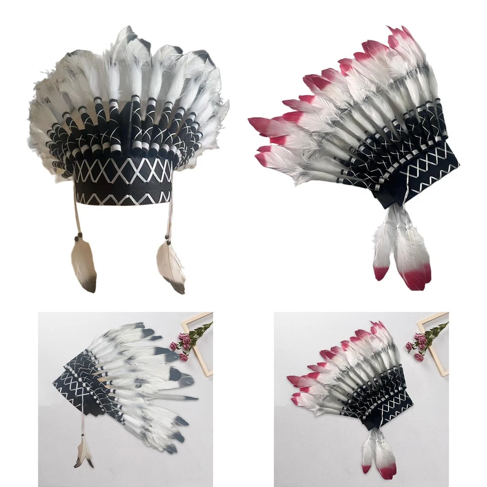 American Chief Indian Native Hat Men Women Unique Headwear for Stage Performance - Image 1 of 1