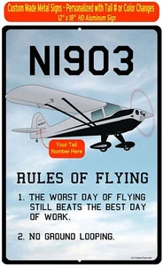 Flyboy Toys Rules of Flying Custom Metal Sign - Picture 1 of 1