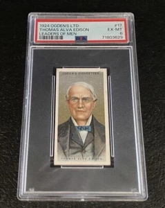 PSA 6 Thomas Edison 1924 Ogden's LTD. Leaders Of Men #17 Thomas Alva Edison A - Bild 1 von 2