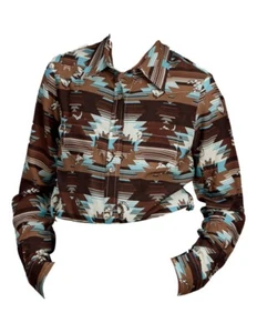Roper Western Shirt Girls L/S Aztec Snap Multi 03-080-0590-6108 MU - Picture 1 of 2