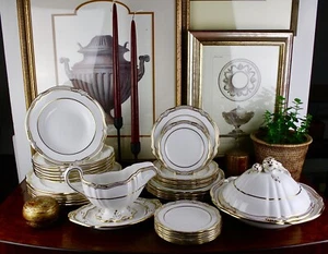 SPODE CHINA ENGLAND SHEFFIELD 6 PLACE SETTING DINNER SERVICE 34 PIECES PERFECT! - Picture 1 of 24