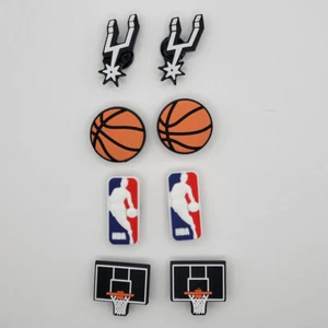 NBA San Antonio Spurs Basketball Team For Crocs Shoe Charms - 8 Pieces - Picture 1 of 1