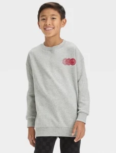 Boys' Smiley Graphic Sweatshirt - art class™m Gray Size 14 NWT - Picture 1 of 5