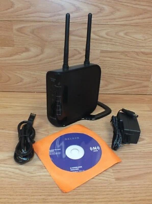Belkin F5D8236-4 (v2) 54 Mbps 4-Port 10/100 Wireless N Router W/ Stand Bundle  - Image 1 of 4