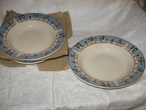 3 Snowman Serenade Holiday Canterbury 1997 Cambridge Potteries soup ,salad bowls - Picture 1 of 2