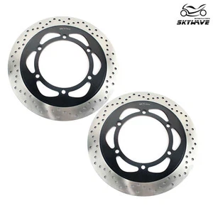 Pair Round Front Brake Rotors for Honda ST 1100 ST1100 Pan European 1990 91-2002 - Foto 1 di 5