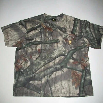 Browning NEW Mossy Oak Camouflage Short Sleeve Hunting Shirt  Men's 2XL H6 - Image 1 of 4