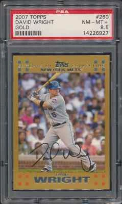 2007 Topps GOLD David Wright #260 New York Mets PSA 8.5 Low Pop - Image 1 of 2