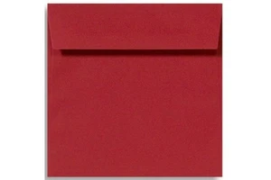 6x6 Square Envelopes Holiday Red LOT (10 Envelopes) - Picture 1 of 1