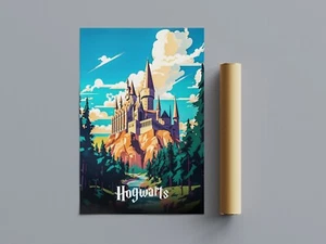 Póster de viaje escolar Hogwarts (sin enmarcar), papel mate 24""x36 - Imagen 1 de 3