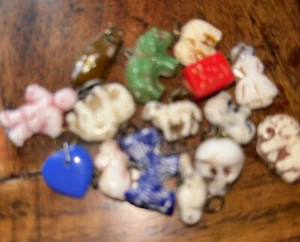 15 Vintage Czech Glass Neiger Loose Charms - Picture 1 of 11