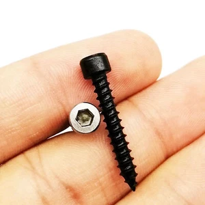 10/50 piezas M2-M6 Allen hexagonal tapa de enchufe cabeza redonda tornillo de madera autorroscante - Imagen 1 de 5