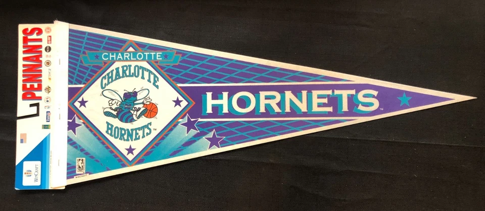 Charlotte Hornets NBA Basketball VINTAGE Full Size Memorabilia Pennant - Image 1 of 3