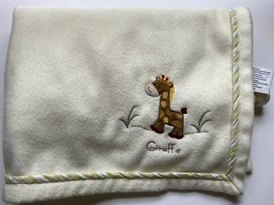Tiddliwinks Security Blanket Plush Giraffe Ivory applique embroidered 39 X 30”  - Image 1 of 4