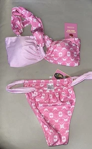 Strawberry Milk Mob Pink  Bikini  Set SMALL TOP NWT - Picture 1 of 2