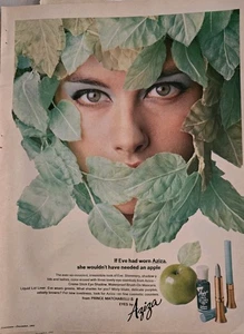1965 If Eve had worn Aziza wouldn't needed an apple cosmetics vintage ad - Picture 1 of 1