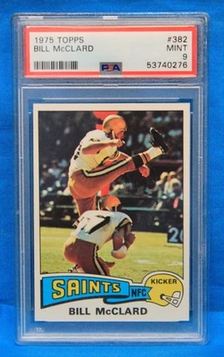 1975 TOPPS # 382 Bill McClard RC PSA 9 MINT # 53740276  NEW ORLEANS SAINTS !!!! - Image 1 of 2