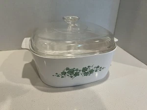Corning Ware Corelle Callaway 5 Liter QT Dutch Oven A-5-B Pyrex A-12-C Green Ivy - Picture 1 of 12