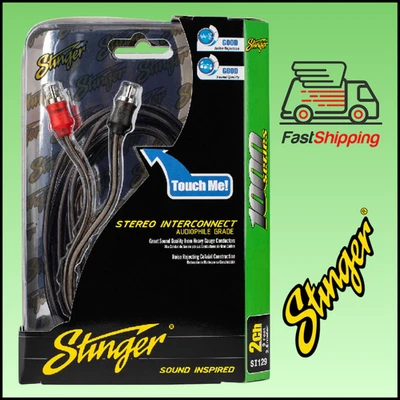 STINGER SI129 / 1000 SERIES 2-CHANNEL RCA INTERCONNECT CABLE / 9 FT   **NEW** - Image 1 of 4