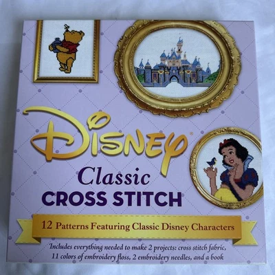 New Disney Classic Cross Stitch Kit - 12 Patterns Classic Disney Characters - Image 1 of 2