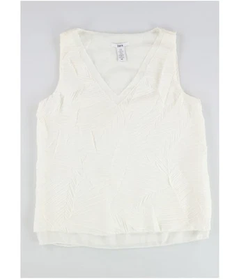 bar III Womens Textured Knit Blouse, ivory, XS - Image 1 of 2