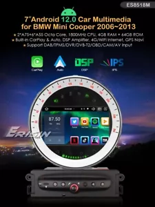 Radio BMW Mini Cooper Erisin ES8518M 8 núcleos Android 12 GPS CarPlay - Imagen 1 de 12