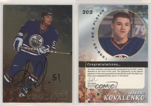 1998-99 ITG Be A Player Gold Auto Andrei Kovalenko #202 Auto
