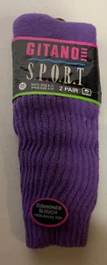 GITANO SPORT Womens Vintage Cushioned Slouch Non-Ravel Top Socks 1 Pair New - Picture 1 of 3