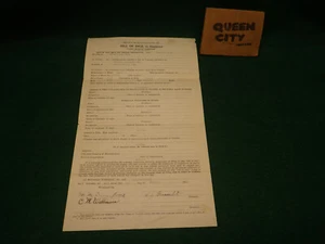 Antique/Historical auto deed/bill of sale 1909 Ford Model T Truck dated 1922 - Picture 1 of 5