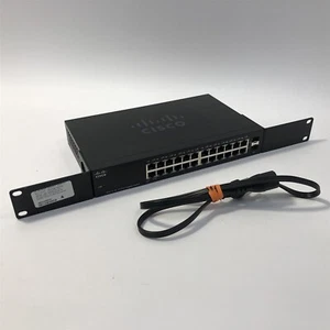 Cisco SG112-24 v03 24-Port Unmanaged Compact Gigabit Switch w/ Rack Ear Brackets - Photo 1/6